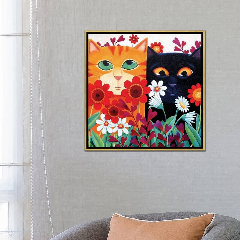 iCanvas "Emily's Cats" by Vicky Mount Framed Canvas Print Bed Bath